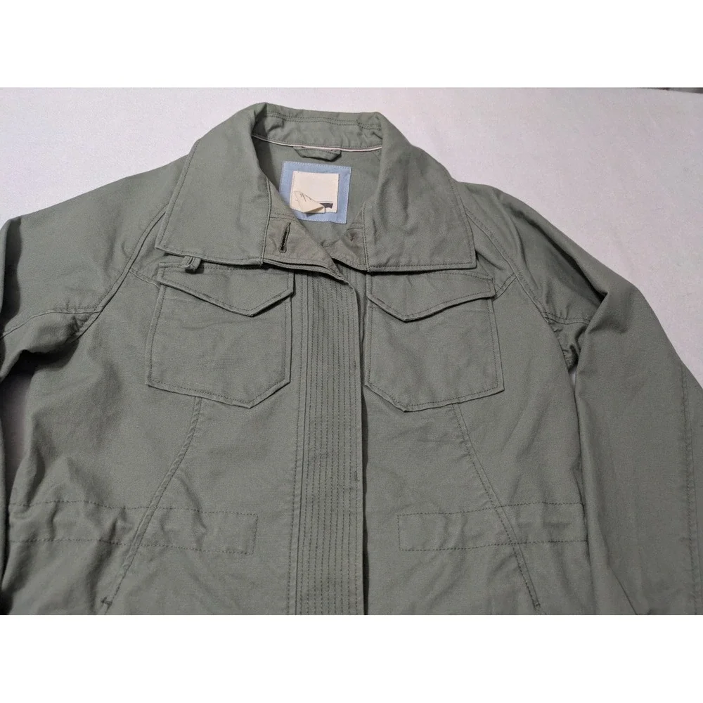 Levis Jacket Womens Small Olive Green Utility Military Pocket Utility Field Coat - Picture 7 of 11